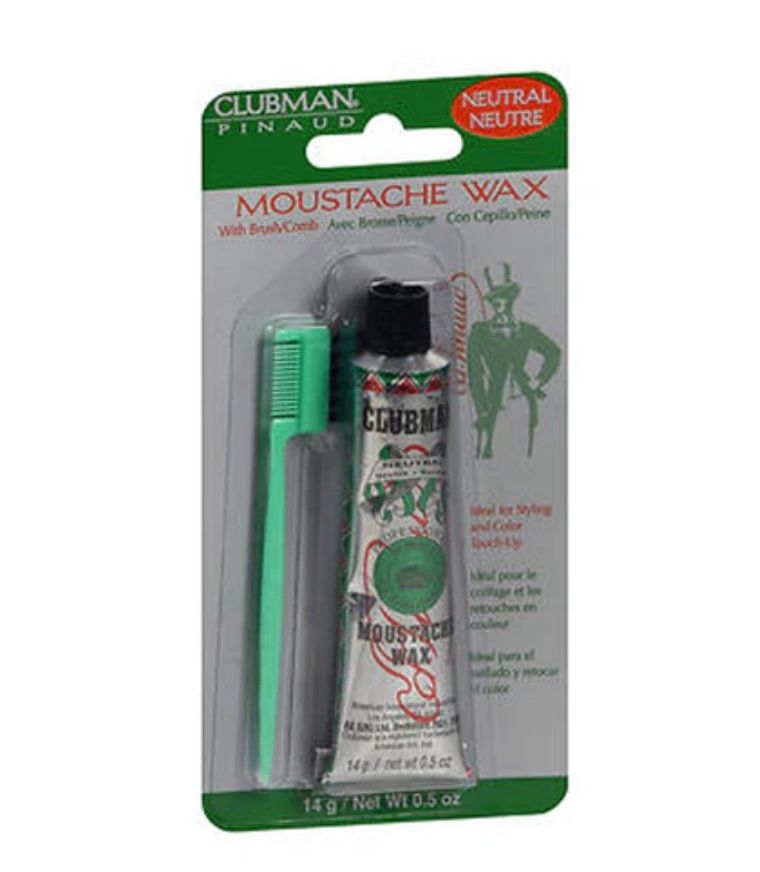 Moustache Wax - Neutral with Brush/Comb