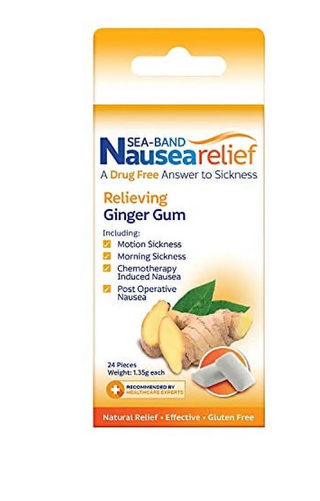 Sea Band Anti-Nausea Gum 24 Ea