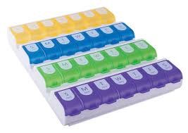 Ezy Dose Medtime Pill Organizer Weekly with 4x/day
