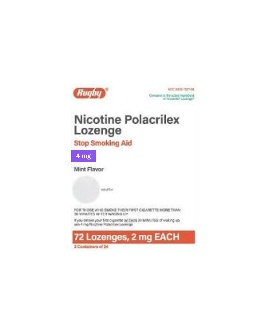 Nicotine Polacrilex 4 Mg- 72 Lozenges