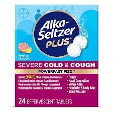Alka-Seltzer Plus  Severe Cold and Cough 24 Effervescent Tablets Citrus Flavor