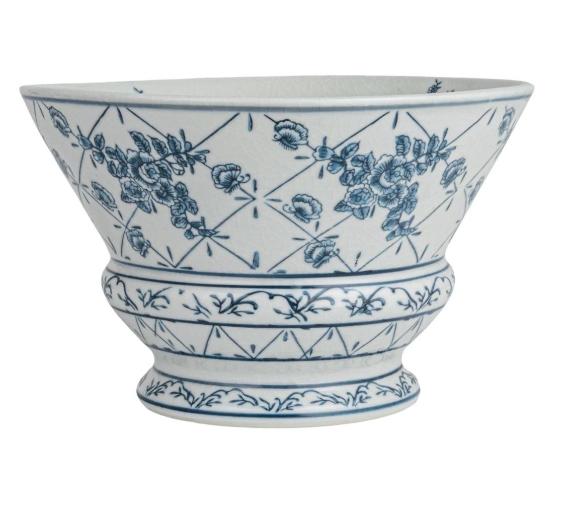 Hand Painted Vintage Reproduction  Planter/Bowl