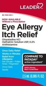 Leader Allergy Itch Relief Eye Drops 0.2% - 2.5 mL