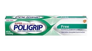 Super Poligrip Free Denture Adhesive Cream 2.4 Oz