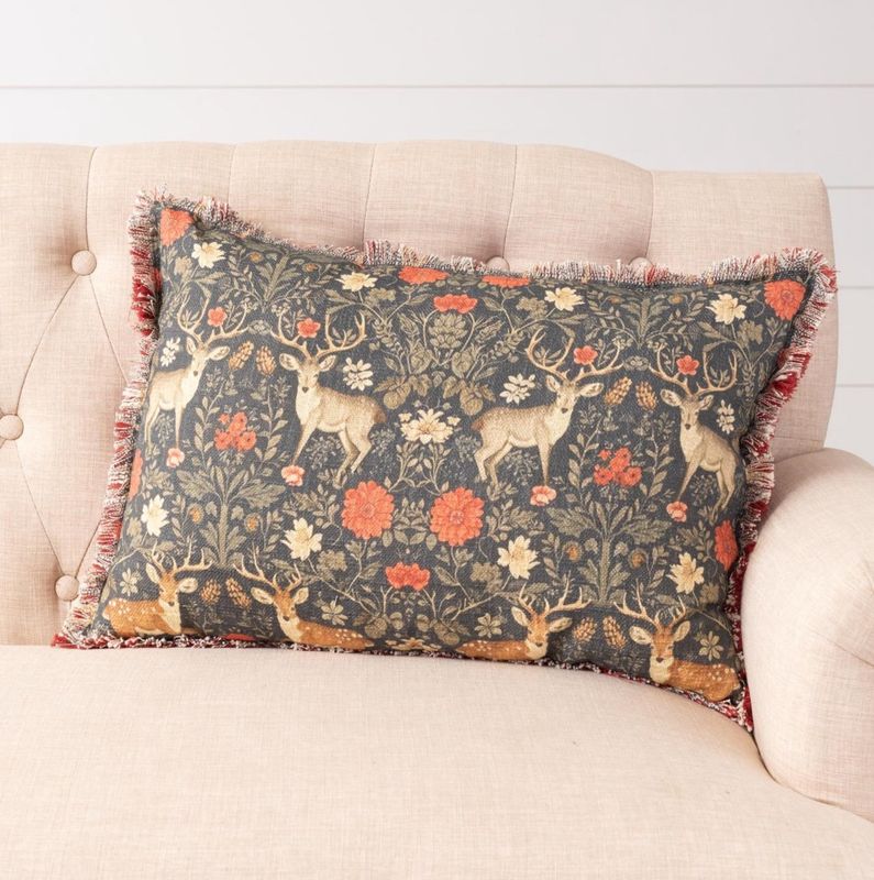 Lumbar Pillow - Balmoral Deer Print