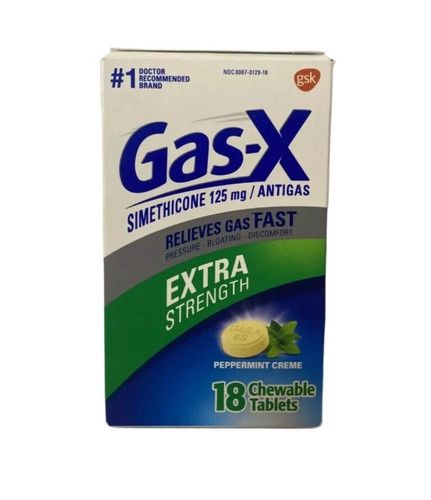 Gas-X Extra Strength 125 mg - 18 Chewable Tablets