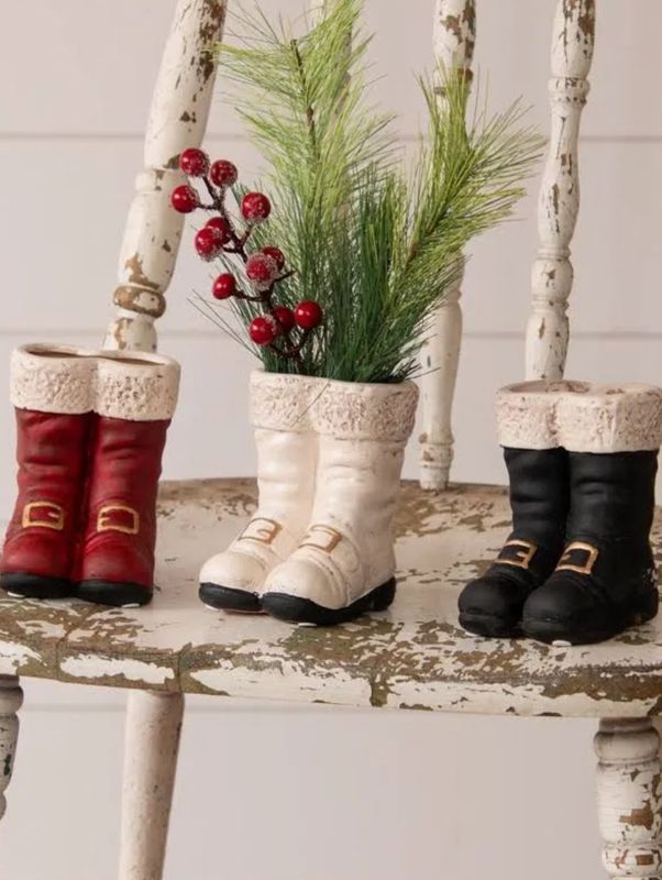 Mini Santa&#39;s Boots Vase - 3 Styles