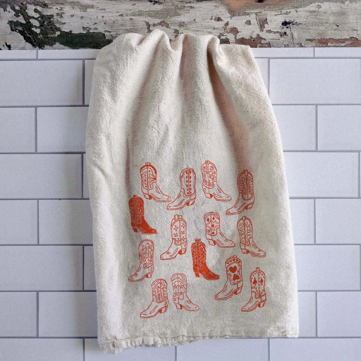 Cowboy Boots Tea Towel
