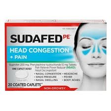 Sudafed PE Head Congestion + Pain - 20 Coated Caplets