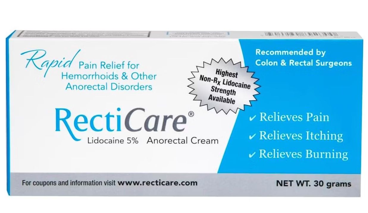 Recticare Anorectal Cream 5% Lidocaine