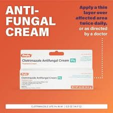 Clotrimazole Antifungal Cream 1% 0.5oz.