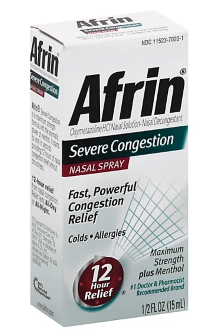 Afrin Nasal Spray Severe Congestion Maximum Strength - 0.5 Fl. Oz.