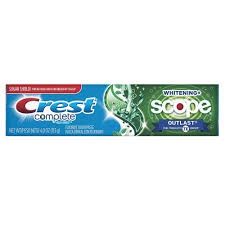 Crest + Scope Outlast Toothpaste + Whitening 4 oz - Long Lasting Mint