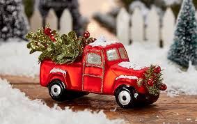 Vintage Mistletoe Truck Christmas Ornament