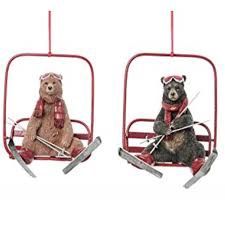 Bear Ski Lift Ornament