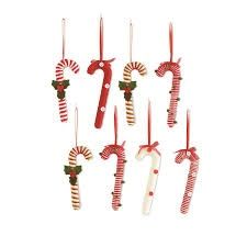 Yarn Candy Cane Ornaments