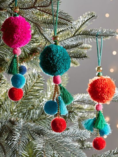 Pom Pom Christmas Ornament