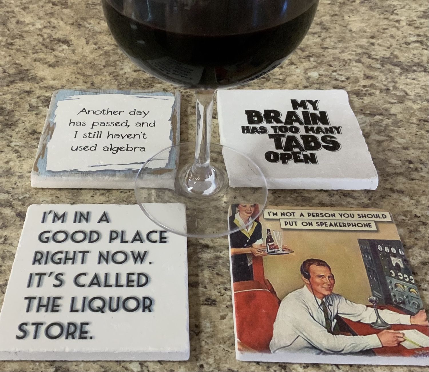 TIPSY COASTERS (assorted sayings)