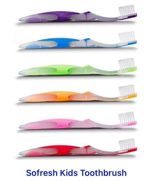 SoFresh Flossing Toothbrush for Kids (Colors May Vary)