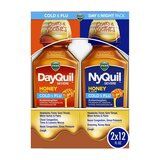 Vicks Nyquil/Dayquil Severe Cold &amp; Flu Honey Liquids 708Ml