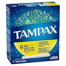 Tampax Regular Tampons 20 Ea