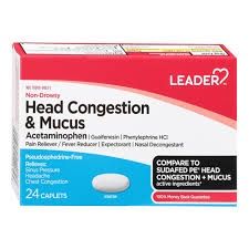 Leader Head Congestion &amp; Mucus - 24 Caplets