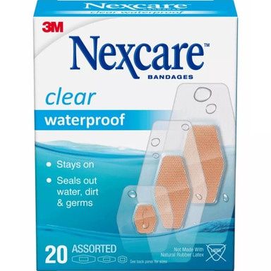 Nexcare Waterproof Clear Patch Assorted 20ct.