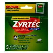 Zyrtec 10 Mg Tablet 5ct.