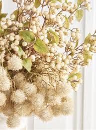 Cream Sycamore Fruit Ball Bush Spray