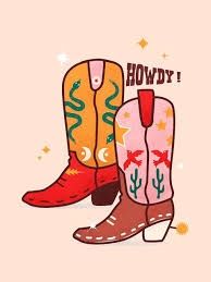 Howdy Cowboy Boots Coaster Set