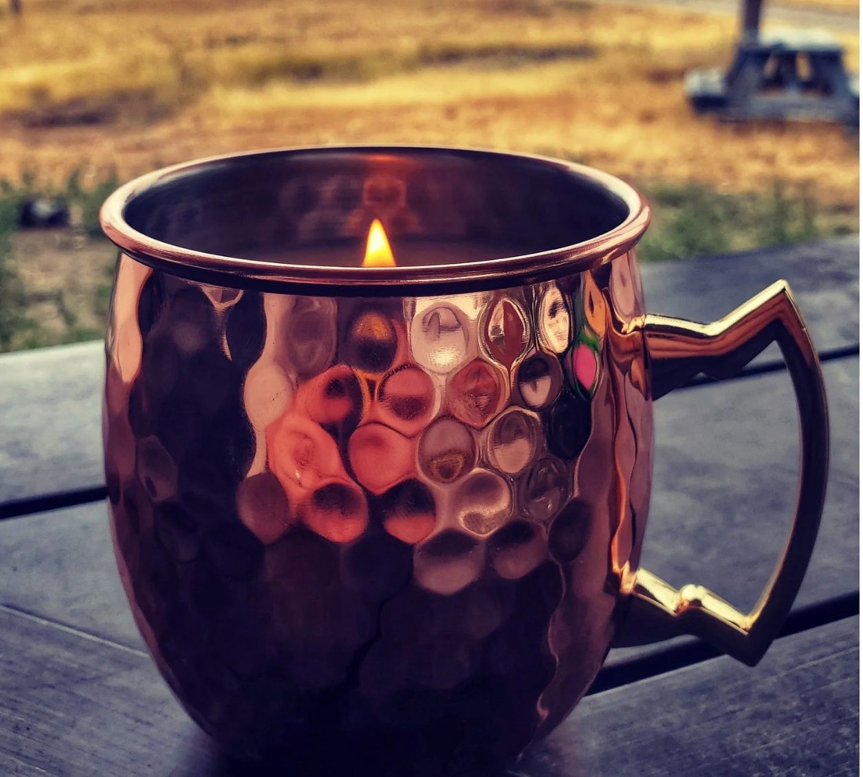 Brandy Pear  16 oz Copper Mug Candle