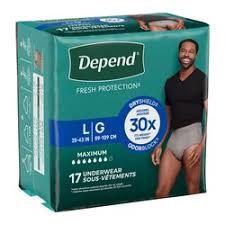 Depend Men's Max Absorbency Underwear Large - 17 count
