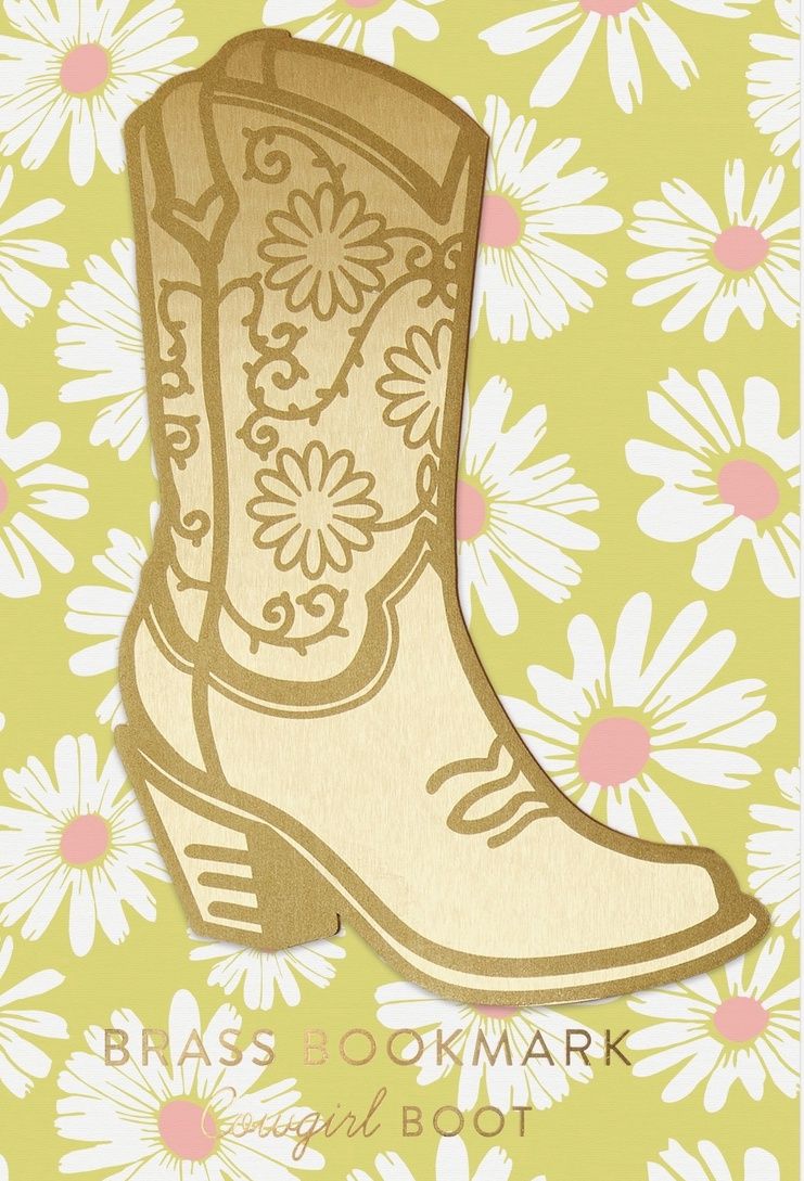Cowgirl  Boot  Brass  Bookmark