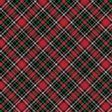 Red &amp; Gold Holographic Plaid Giftwrap