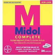 Midol Menstral Complete Multi-Symptom Relief Tabs 24 Ea
