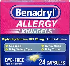 Benadryl 25 Mg Liqui-Gels Dye-Free