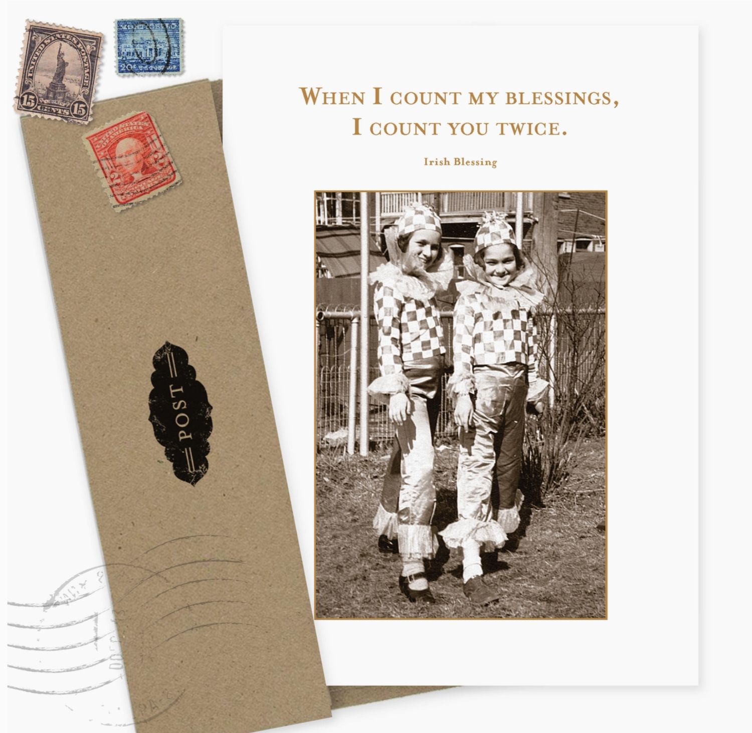 I Count You Twice Thank You Card SM475