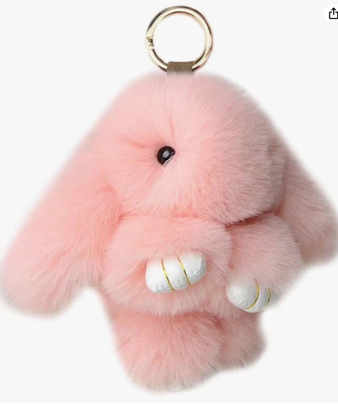 Fur Bunny Key Chain (Assorted Colors)