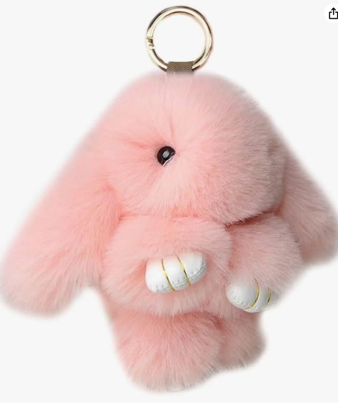 Fur Bunny Key Chain (Assorted Colors)