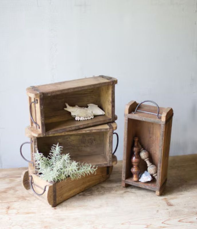 Wooden Brick Mold With Iron Handles