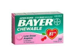 Bayer Aspirin 81 Mg Chewable Cherry