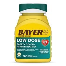 Bayer Low Dose Aspirin 81mg.