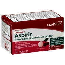 Leader Aspirin 81 Mg Chewable Tablet - 2