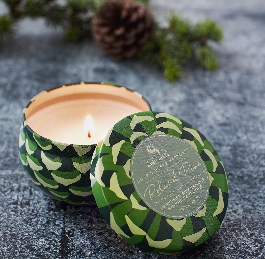 Roland Pine Small Tin Soy Candle