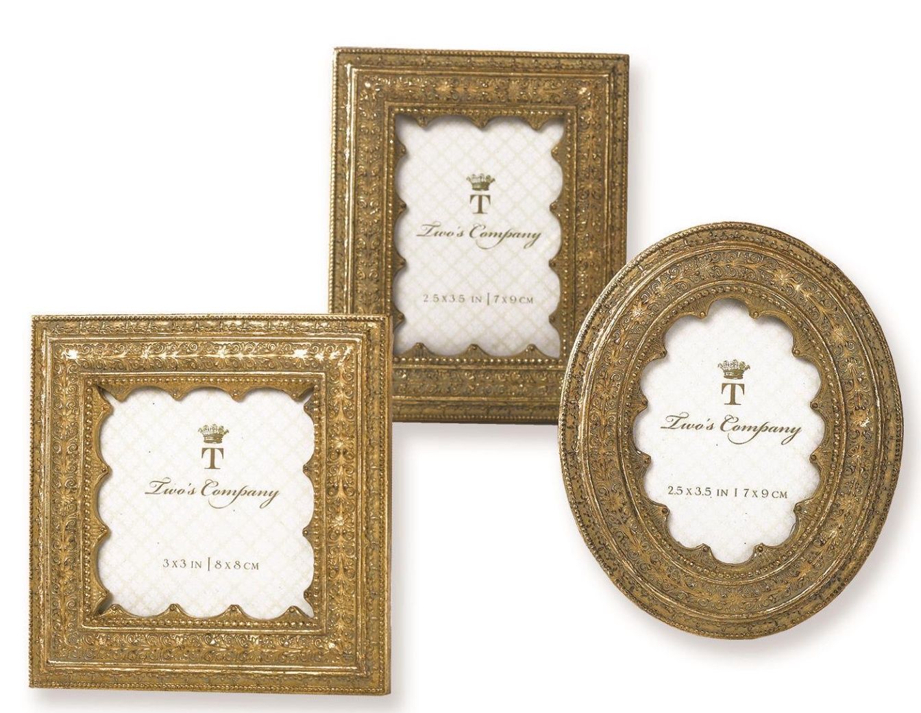 Two’s  Ornate  Gold  Frame