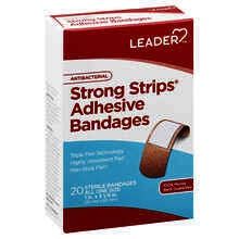 Leader Bandage Strong Strips Antibacterial 20ct.