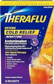 Theraflu Severe Cold Relief Nightime Honey Lemon