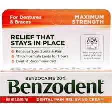 Benzodent Dental Pain Relieving Cream - 0.25oz