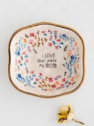 Antiqued Trinket Bowl - I Love That You're My Mom