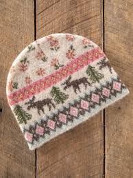 Jaquard Beanie Tan Moose